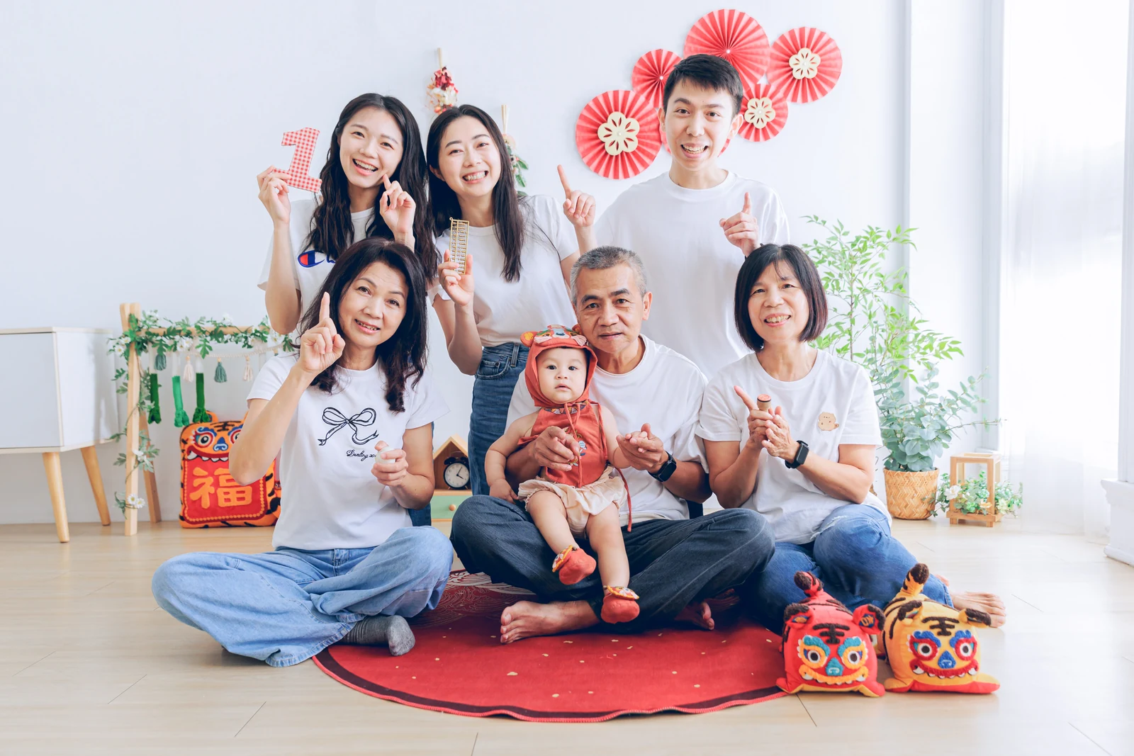 全員大合照：抓周完成後