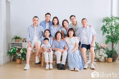 家族全家福作品：三代同堂・10 人
