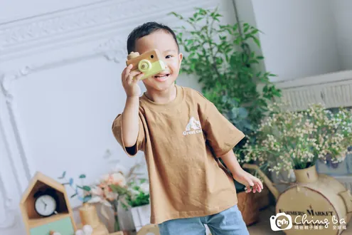 棚內親子寫真作品：3 歲