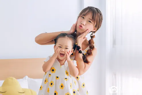 棚內親子寫真作品：2 歲